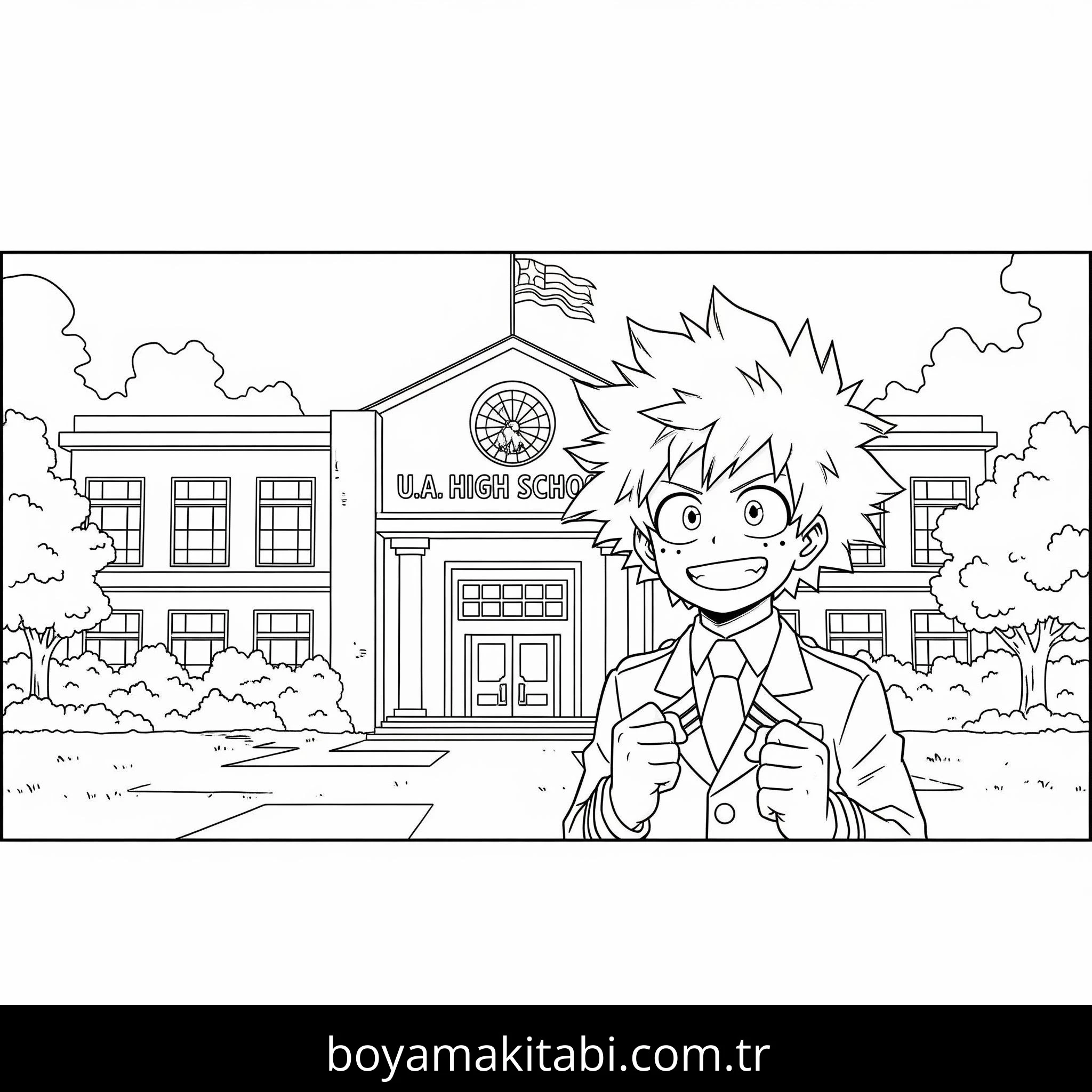 My Hero Academia boyama sayfası #20 – günlük etkinlik önerisi, kolay boyama