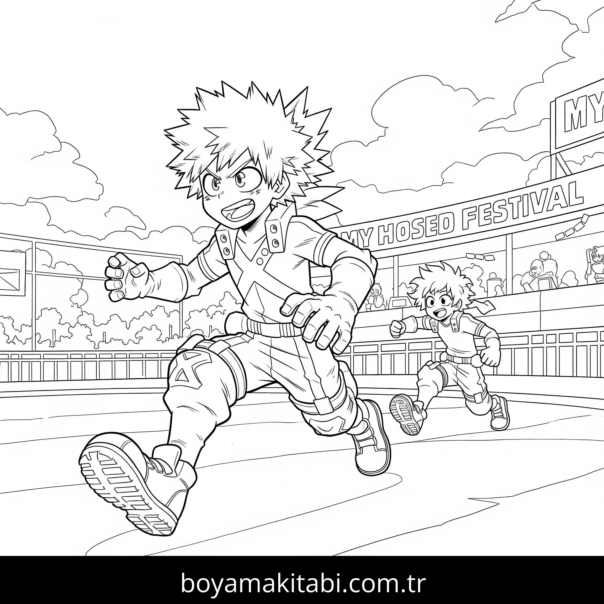 My Hero Academia boyama sayfası #22 – çocuklarla kaliteli zaman, yaratıcılığı geliştirir