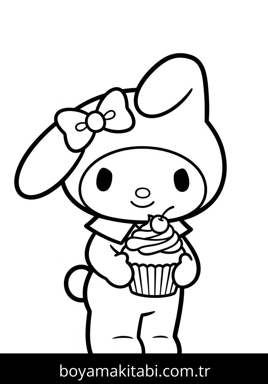 My Melody boyama sayfası – çocuklar için, çizgi film temalı