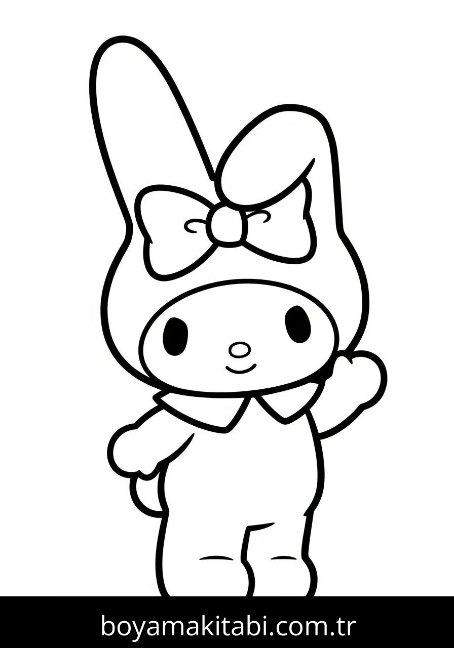 My Melody boyama sayfası – boyama etkinliği, çocuk aktivitesi
