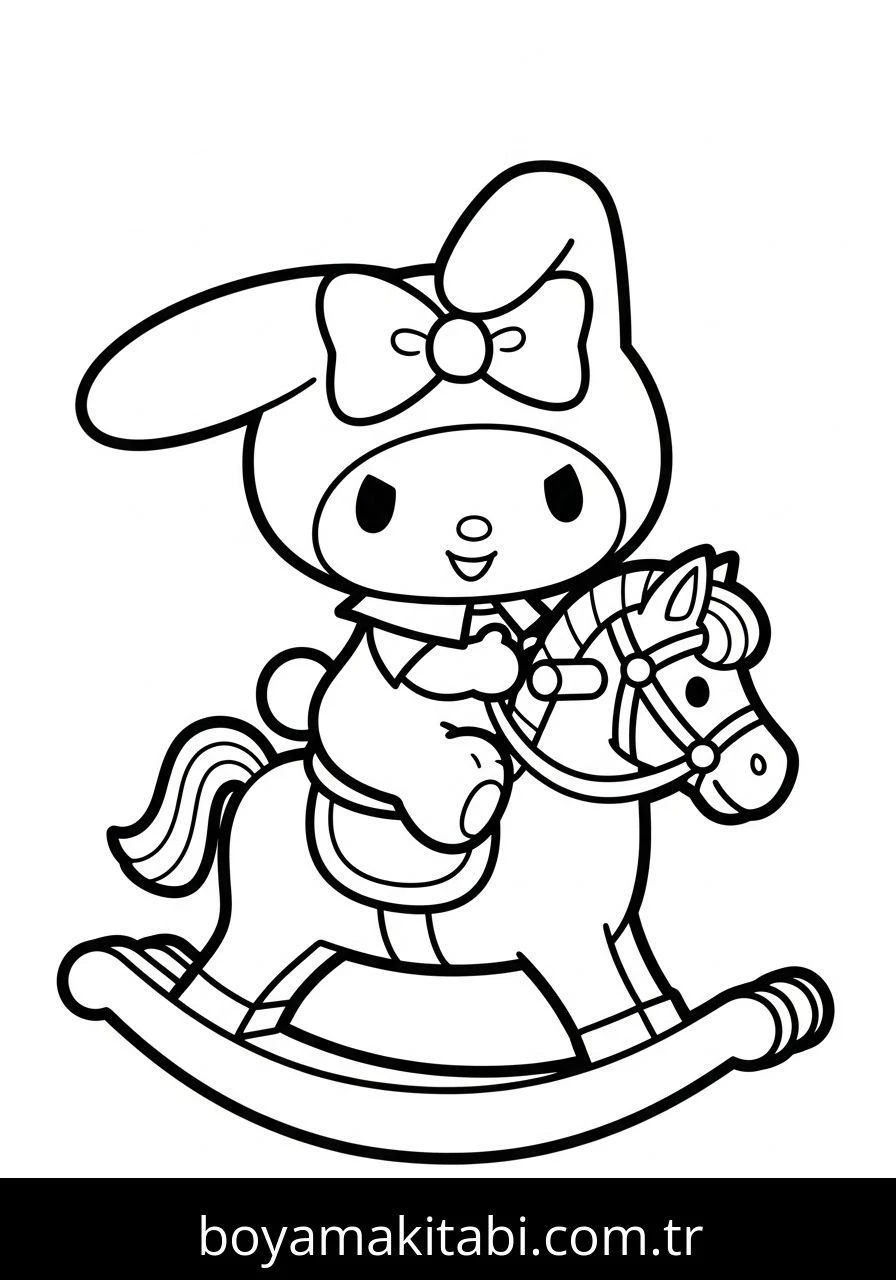 My Melody boyama sayfası – eğitici aktivite, yaratıcılık