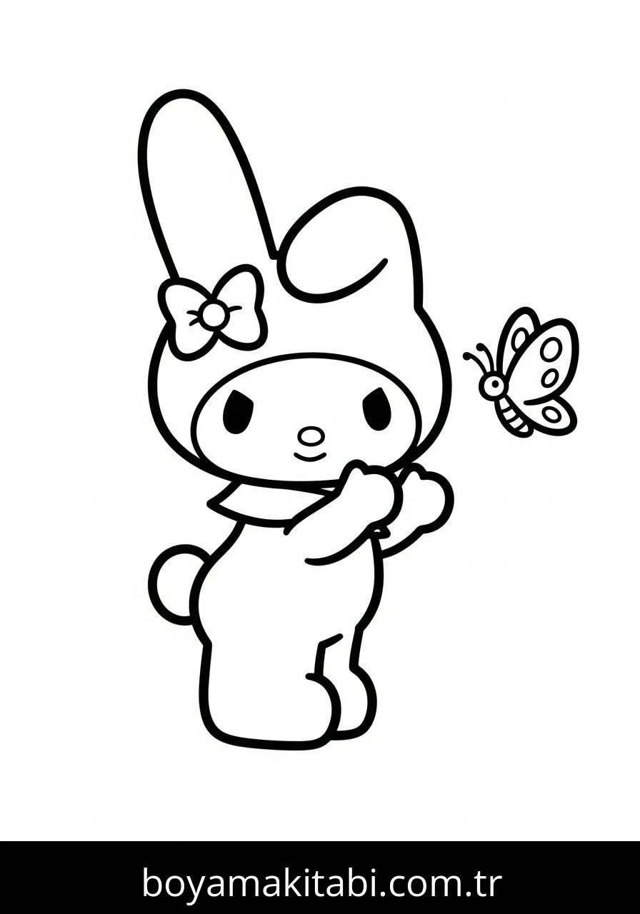 My Melody boyama sayfası – sanatsal çalışma, çocuklar için