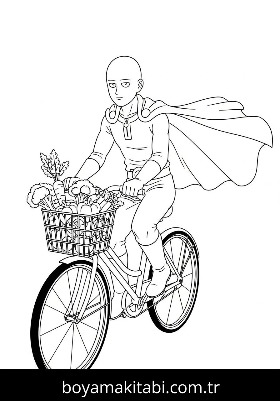 One Punch Man boyama sayfası – yaratıcılık, eğlenceli etkinlik