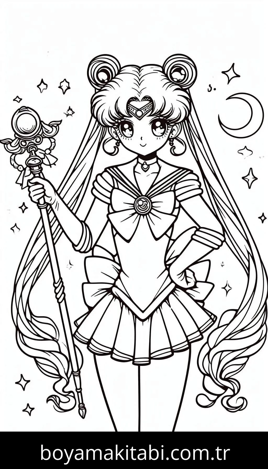 Sailor Moon boyama sayfası #3 – ekran süresine alternatif, çocuklarla kaliteli zaman