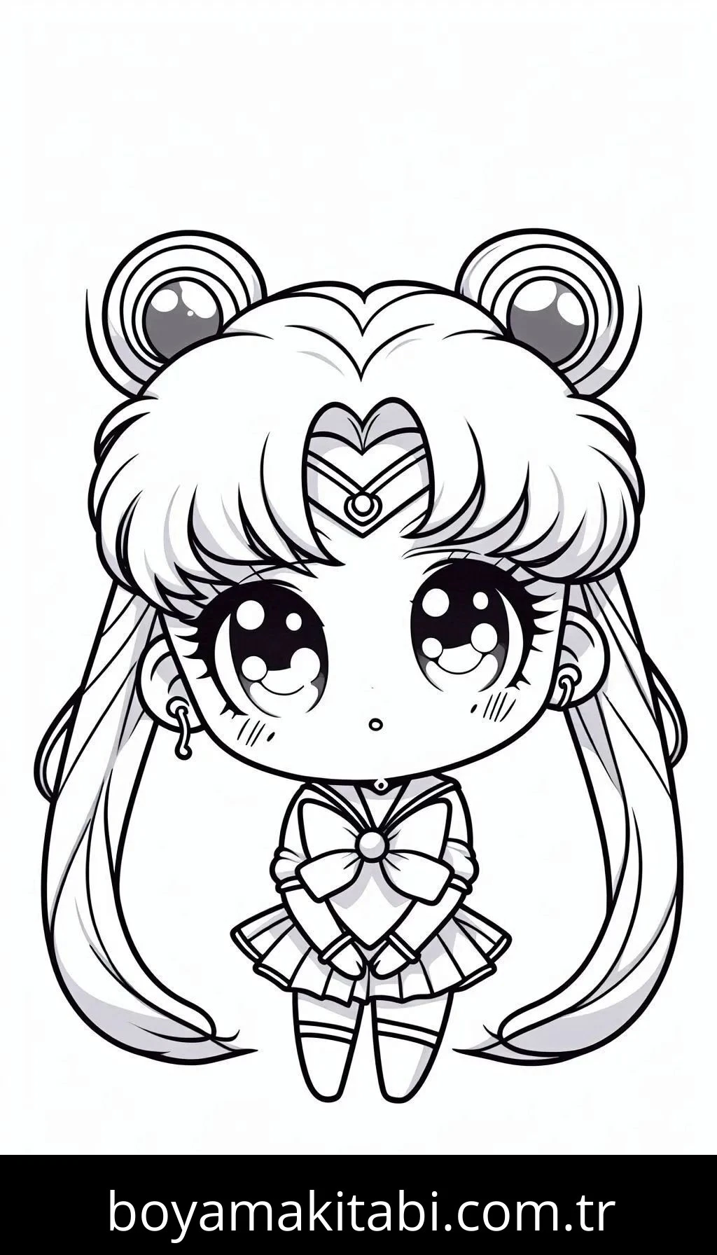 Sailor Moon boyama sayfası #5 – A4 baskıya uygun, ücretsiz yazdır