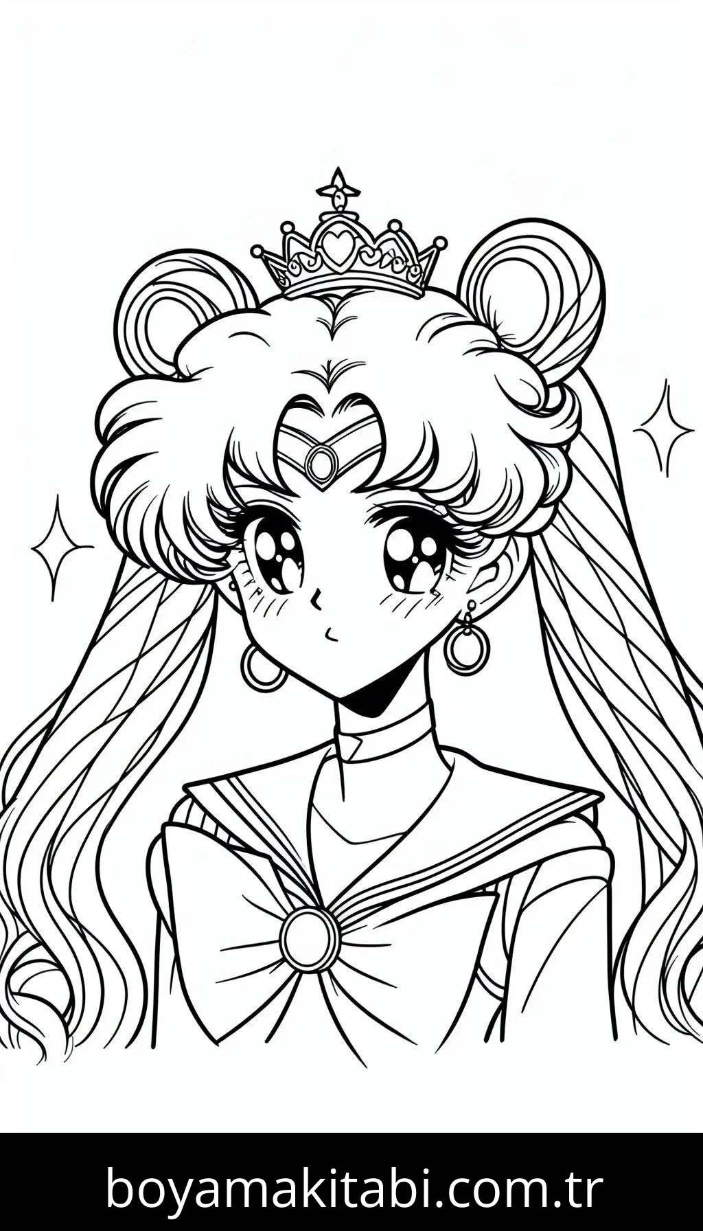Sailor Moon boyama sayfası #8 – günlük etkinlik önerisi, kolay boyama