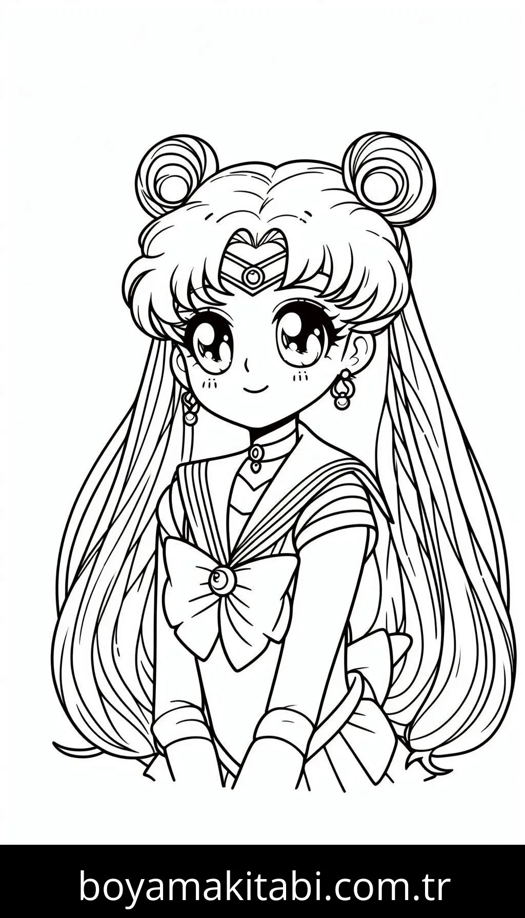 Sailor Moon boyama sayfası #9 – yaratıcı sanat çalışması, eğlenceli etkinlik