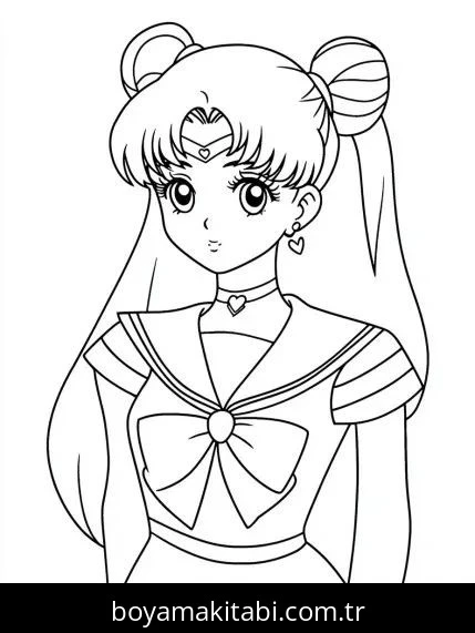 Sailor Moon boyama sayfası #10 – çocuklarla kaliteli zaman, yaratıcılığı geliştirir