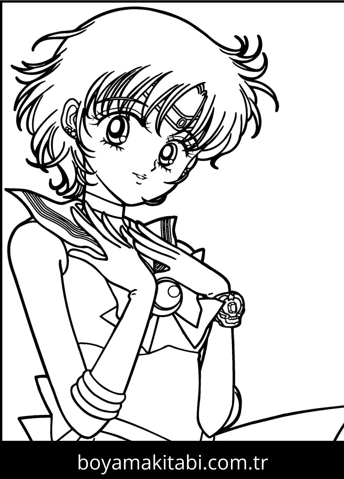 Sailor Moon boyama sayfası #23 – el becerilerini geliştirir, boyama çalışması