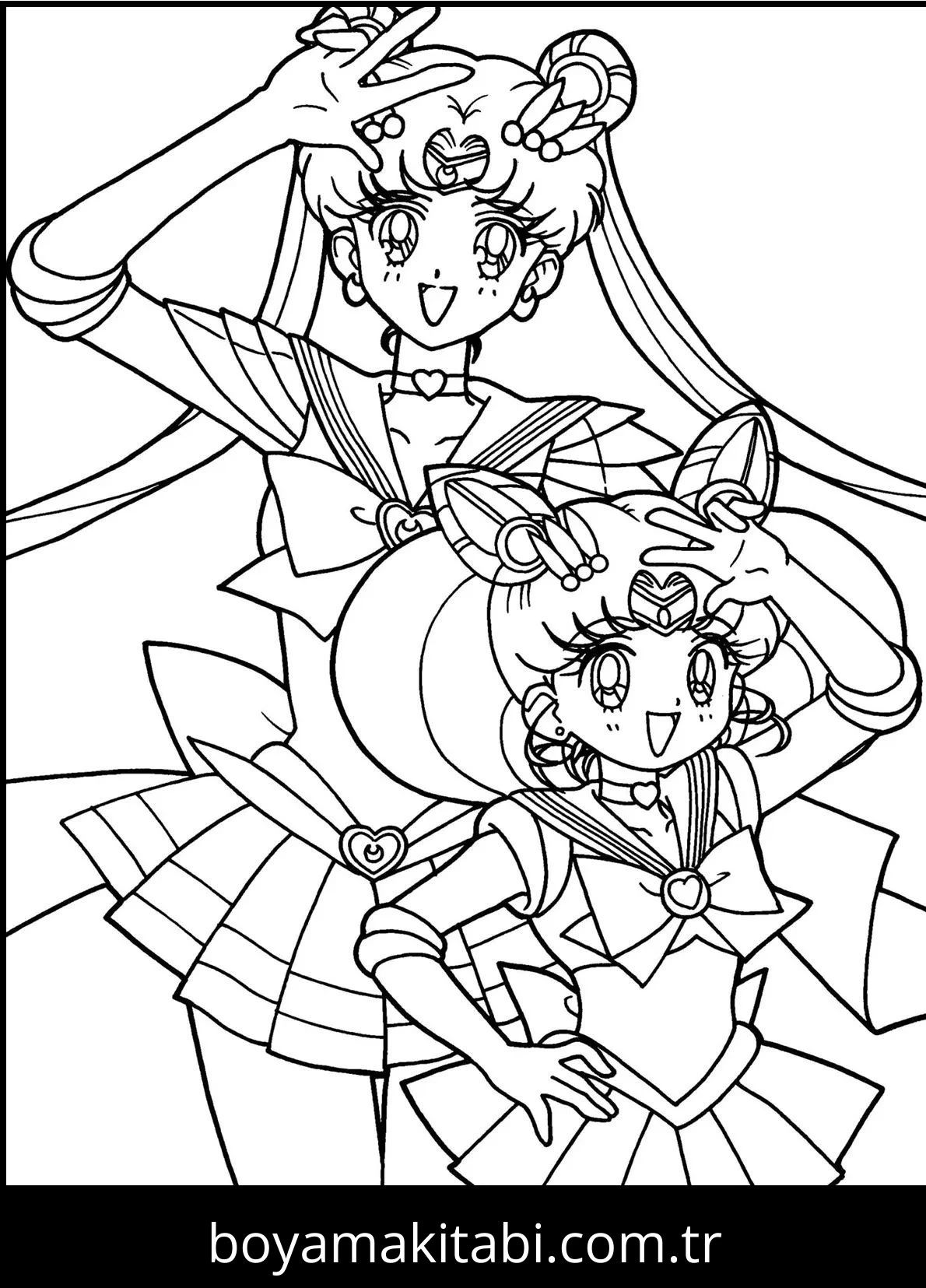 Sailor Moon boyama sayfası #25 – evde etkinlik, anaokulu etkinliği