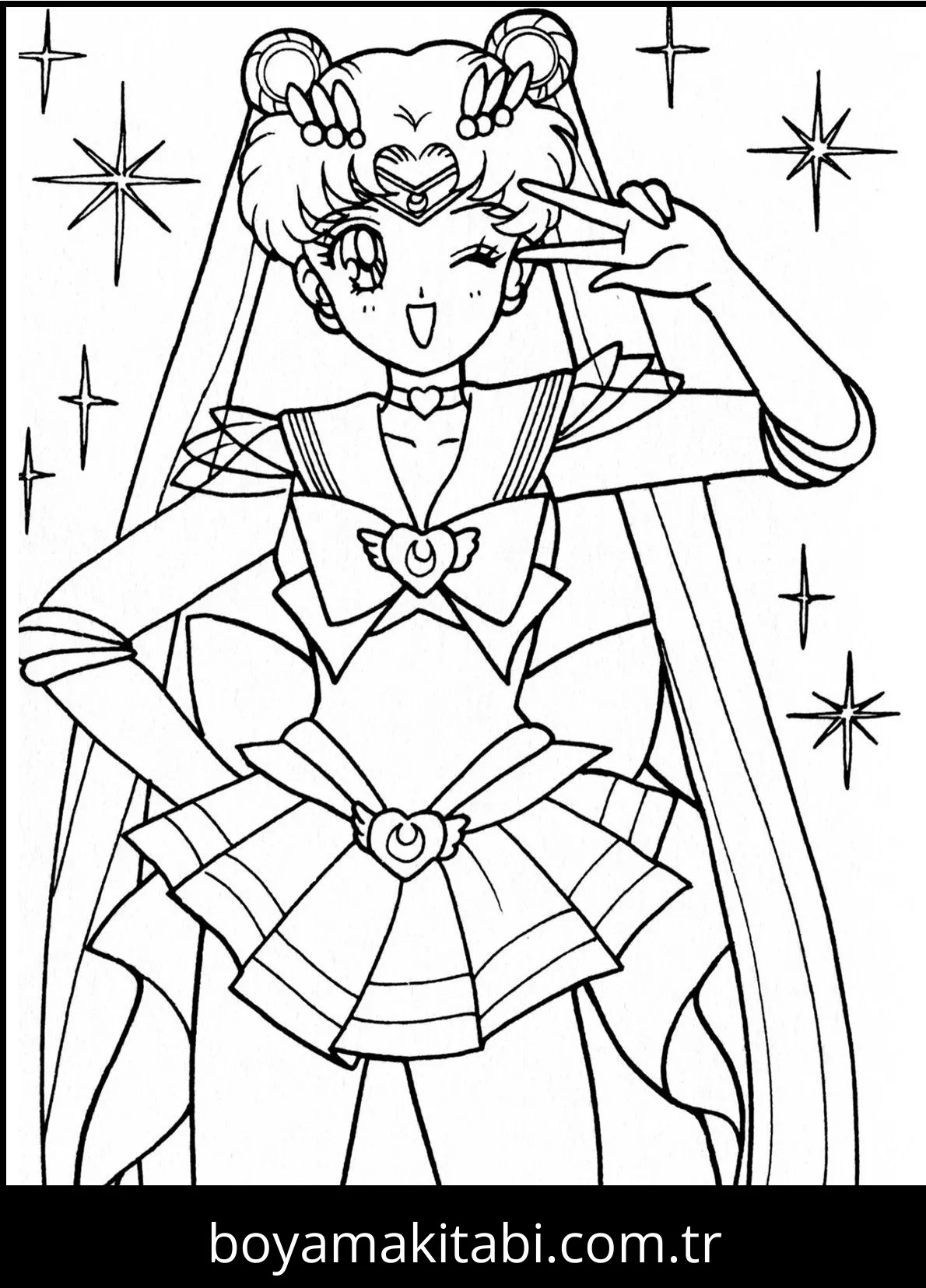 Sailor Moon boyama sayfası #30 – boyama çalışması, sınıf etkinliği
