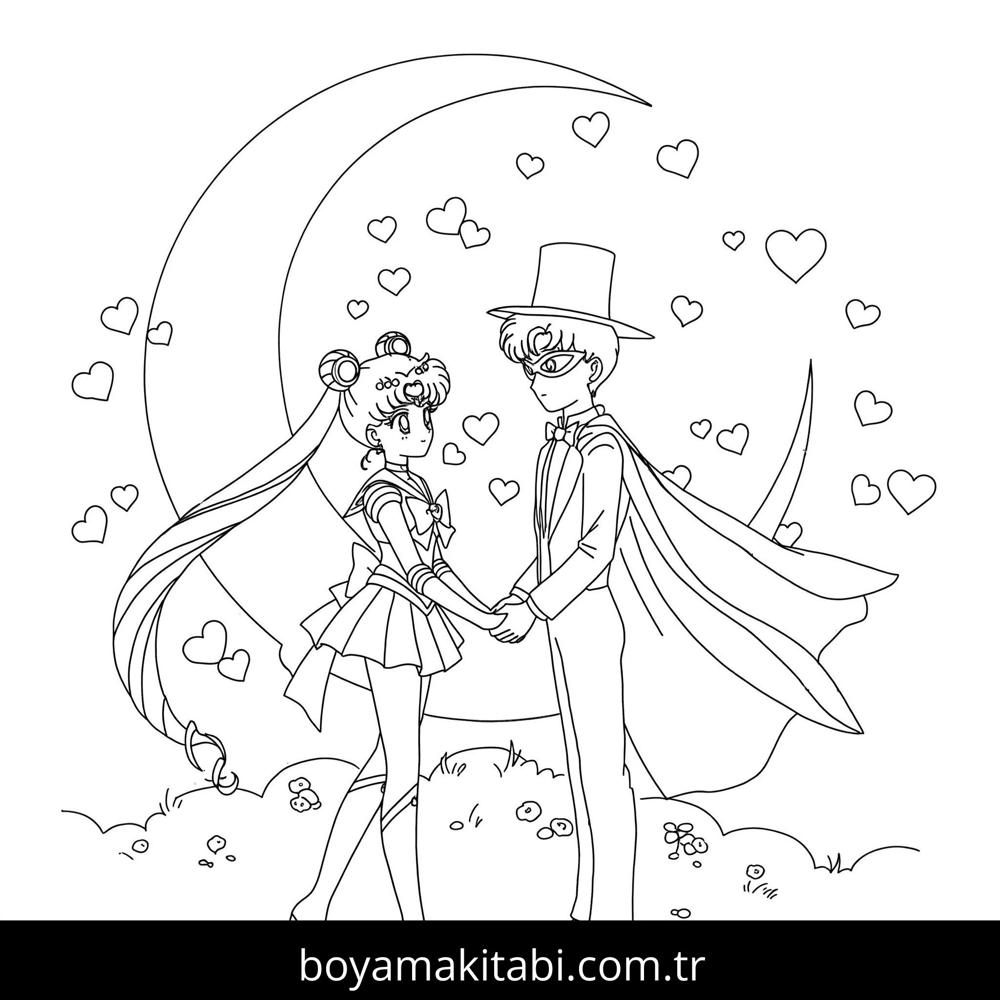 Sailor Moon boyama sayfası #44 – kolay indirilebilir, eğlenceli öğrenme deneyimi