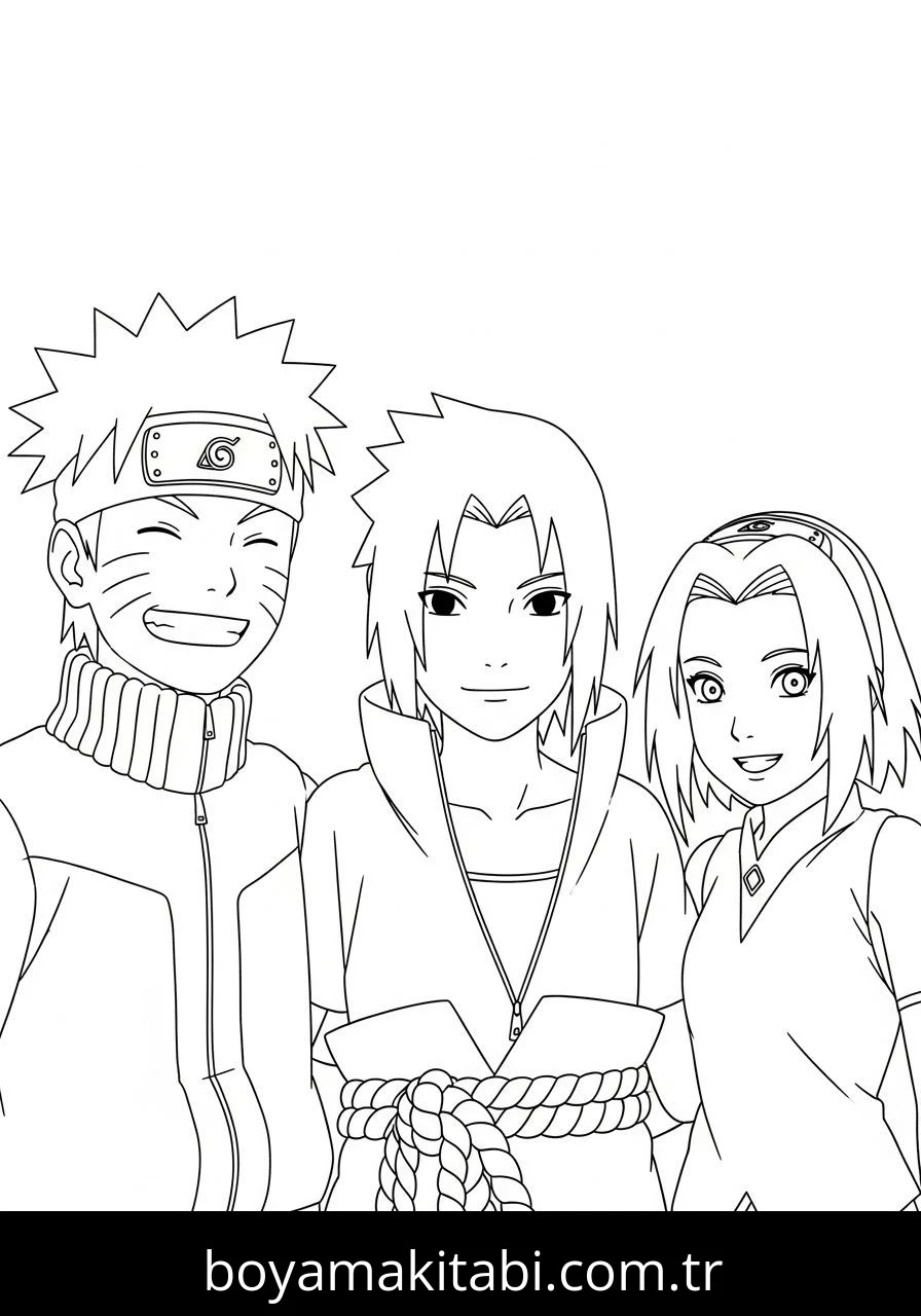 Uchiha Sasuke boyama sayfası – boyama çalışması, yaratıcılığı geliştirir