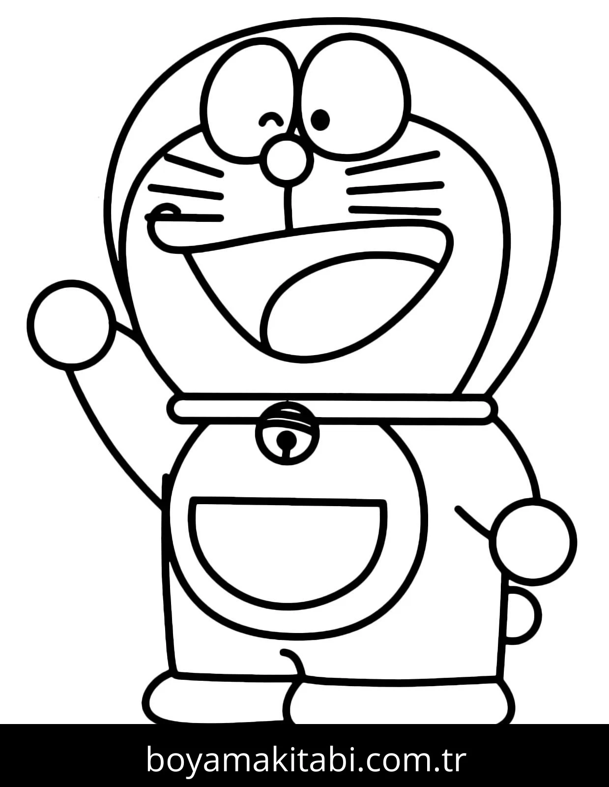 Doraemon boyama sayfası – evde etkinlik, ücretsiz yazdır