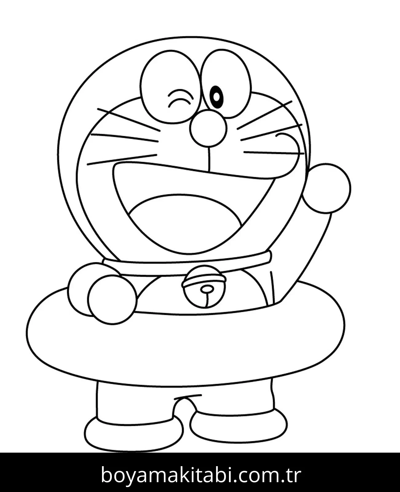 Doraemon boyama sayfası – eğitici aktivite, yaratıcılık