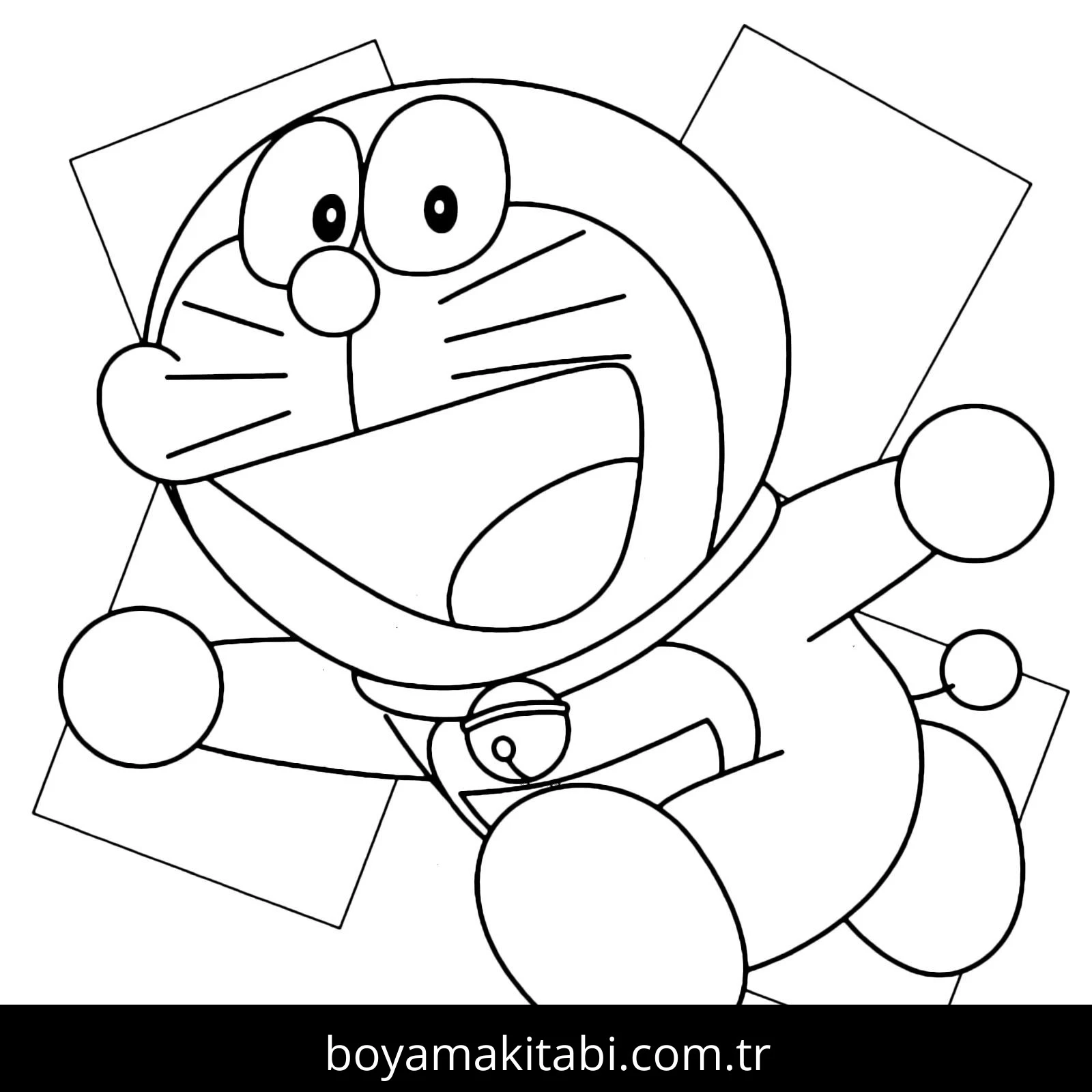 Doraemon boyama sayfası – keyifli zaman, renkli çizimler