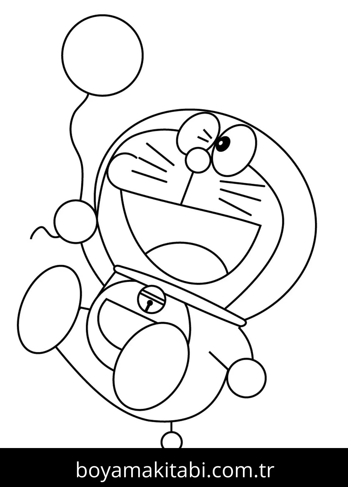 Doraemon boyama sayfası – sanatsal çalışma, çocuklar için