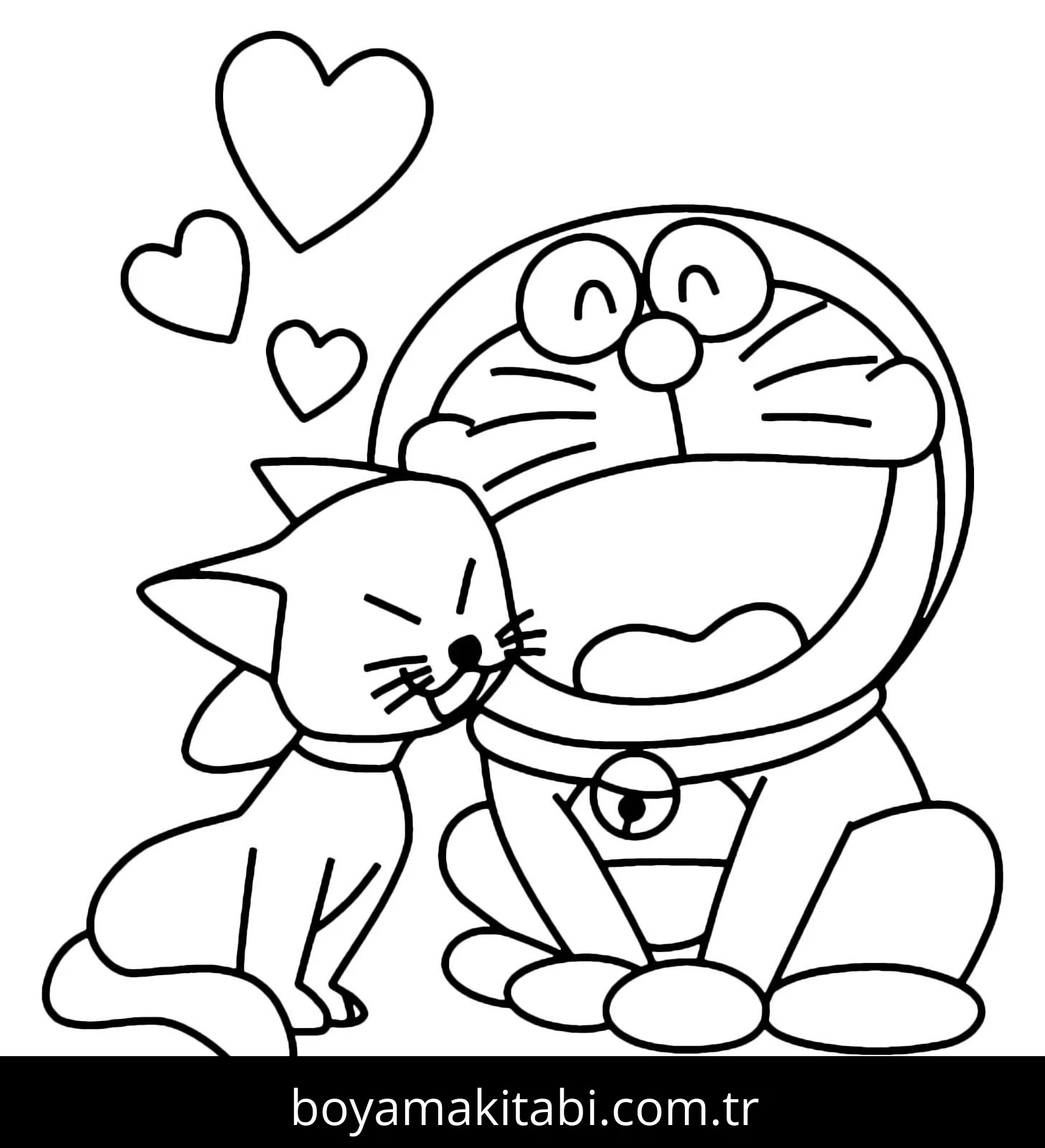 Doraemon boyama sayfası – boyama çalışması, yaratıcılığı geliştirir
