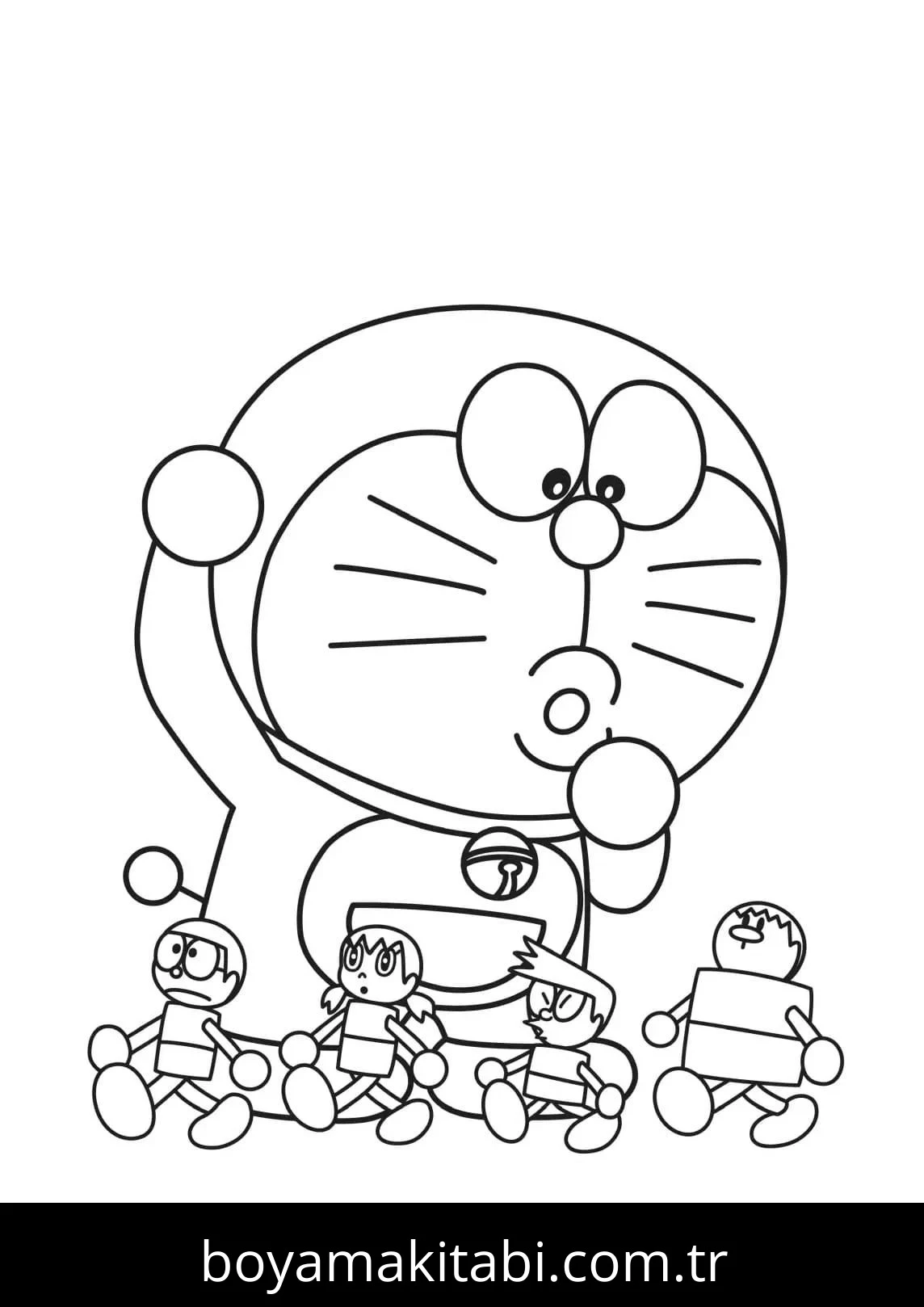 Doraemon boyama sayfası – yaratıcılığı geliştirir, keyifli zaman