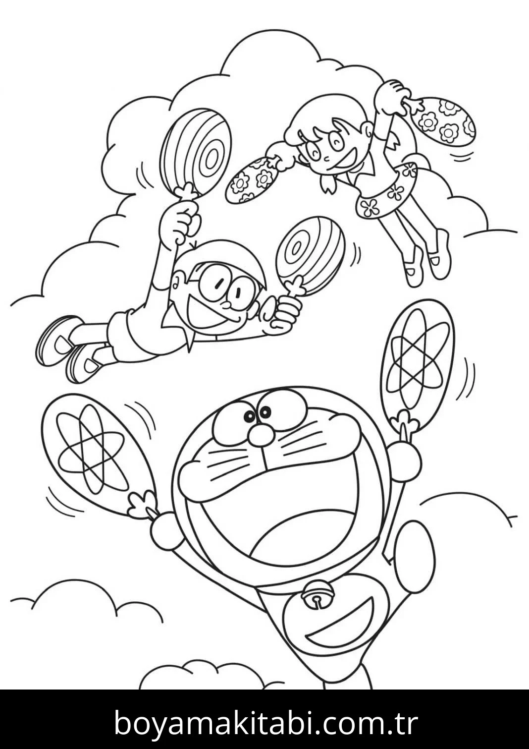 Doraemon boyama sayfası – okul öncesi, evde etkinlik