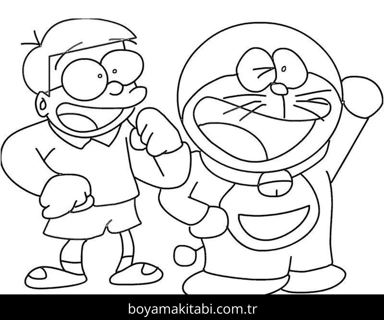 Doraemon boyama sayfası – eğitici aktivite, yaratıcılık