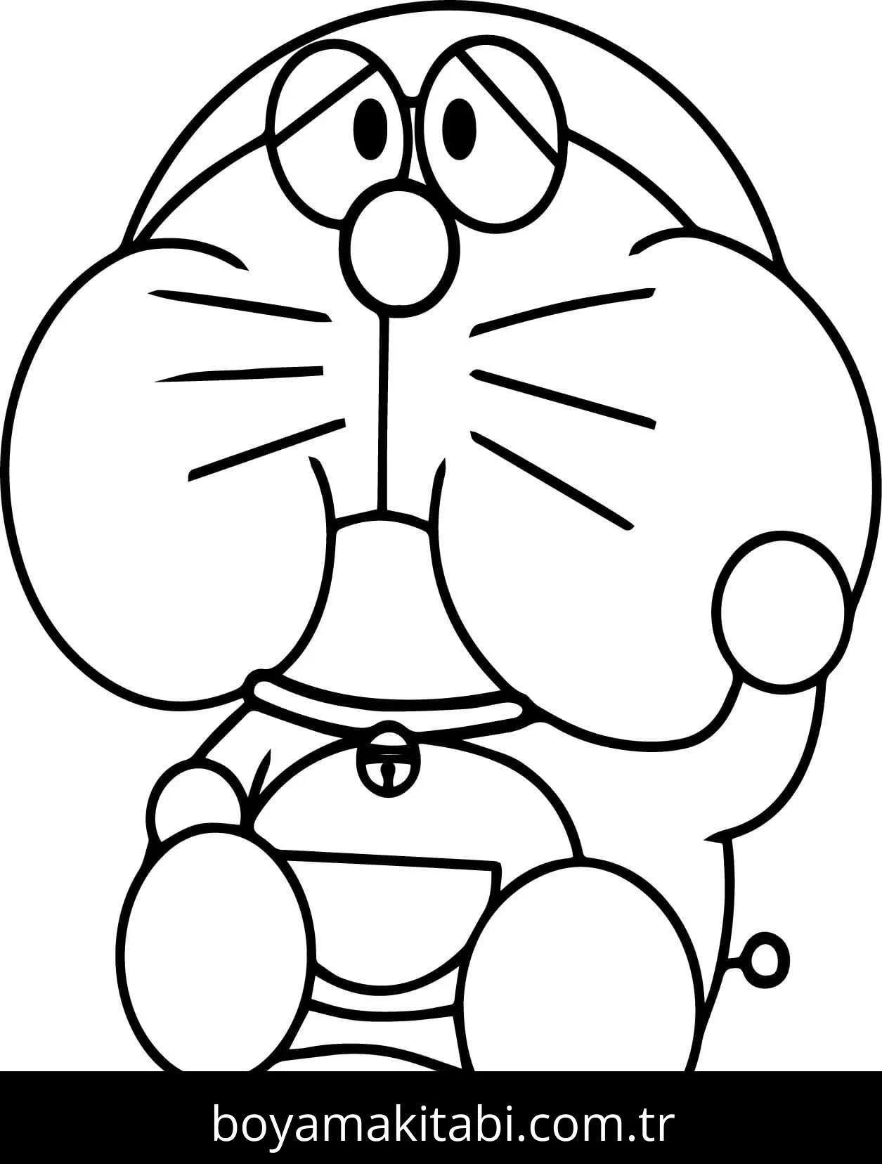 Doraemon boyama sayfası – evde etkinlik, ücretsiz yazdır