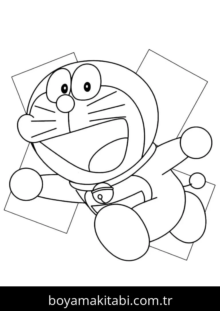 Doraemon boyama sayfası – sanatsal çalışma, çocuklar için