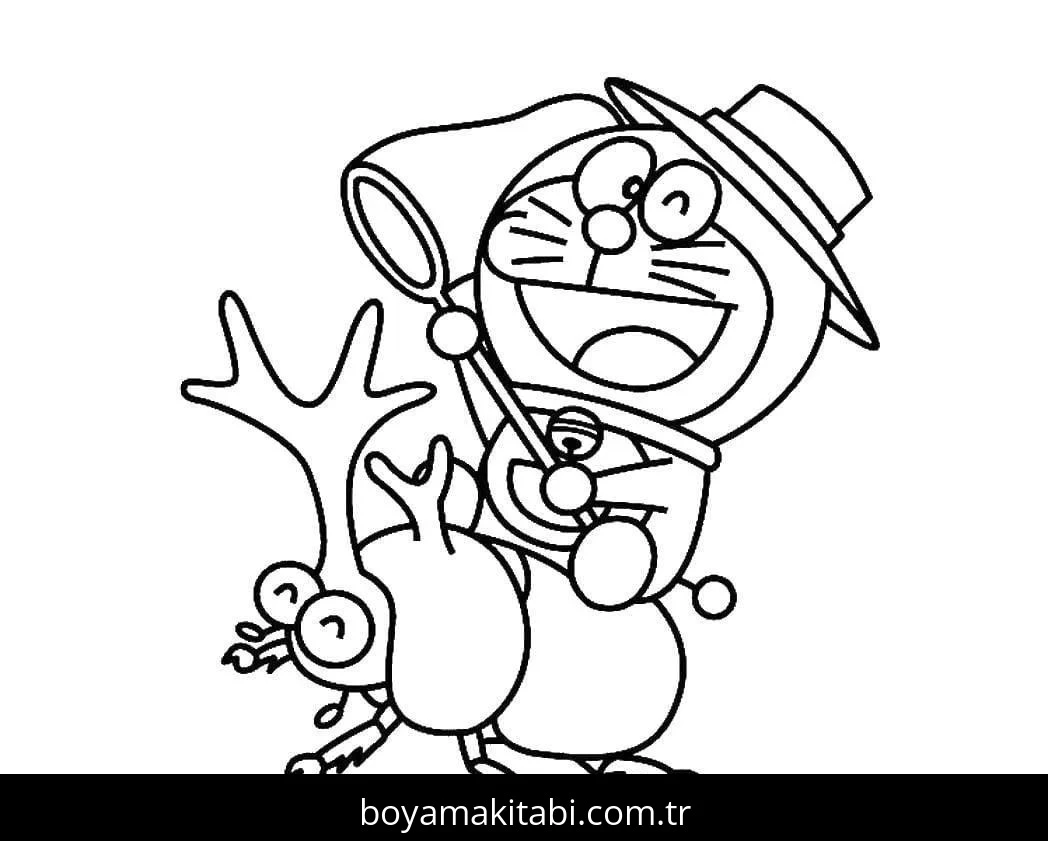 Doraemon boyama sayfası – yaratıcılık, eğlenceli etkinlik