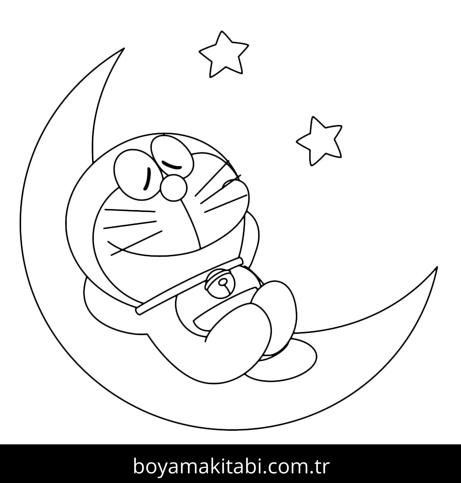 Doraemon boyama sayfası – boyama çalışması, yaratıcılığı geliştirir