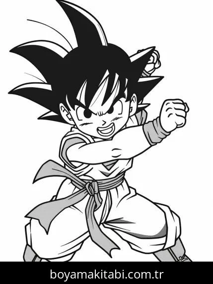 Dragon Ball boyama sayfası – okul öncesi, evde etkinlik