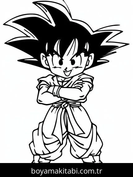 Dragon Ball boyama sayfası – boyama etkinliği, çocuk aktivitesi