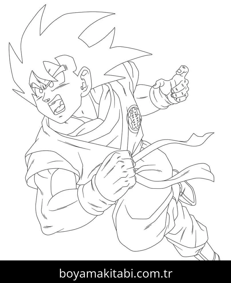 Dragon Ball boyama sayfası – keyifli zaman, renkli çizimler