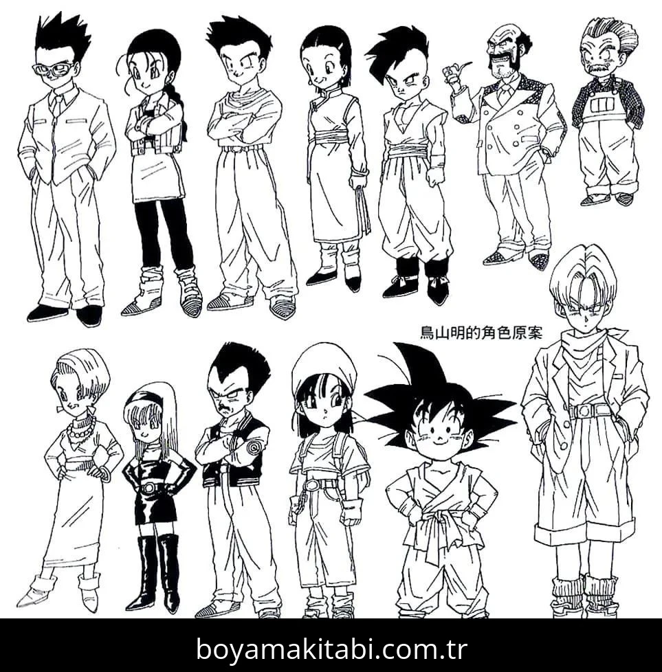 Dragon Ball boyama sayfası – yaratıcılık, eğlenceli etkinlik