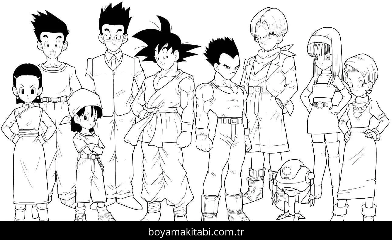 Dragon Ball boyama sayfası – yaratıcılığı geliştirir, keyifli zaman
