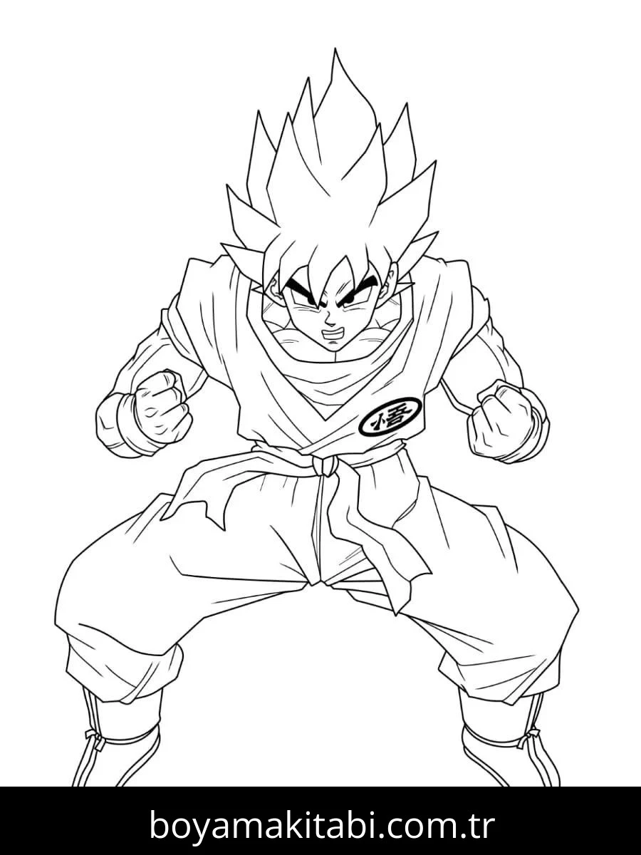Dragon Ball boyama sayfası – okul öncesi, evde etkinlik