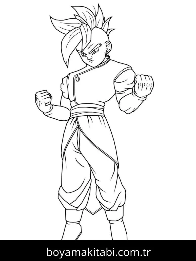 Dragon Ball boyama sayfası – eğitici aktivite, yaratıcılık