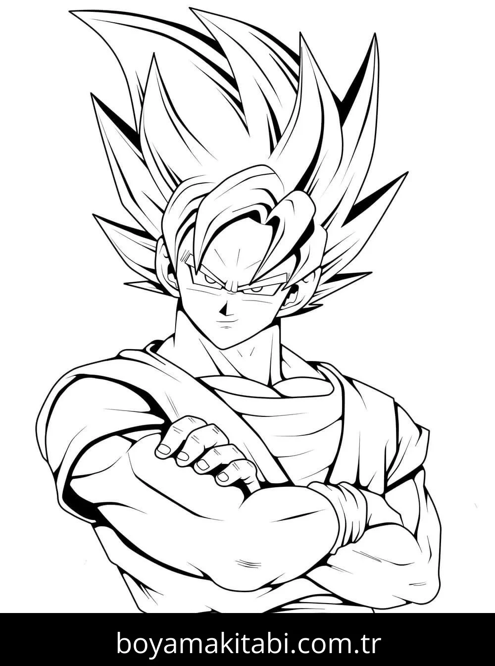 Dragon Ball boyama sayfası – basit çizim, kolay boyama