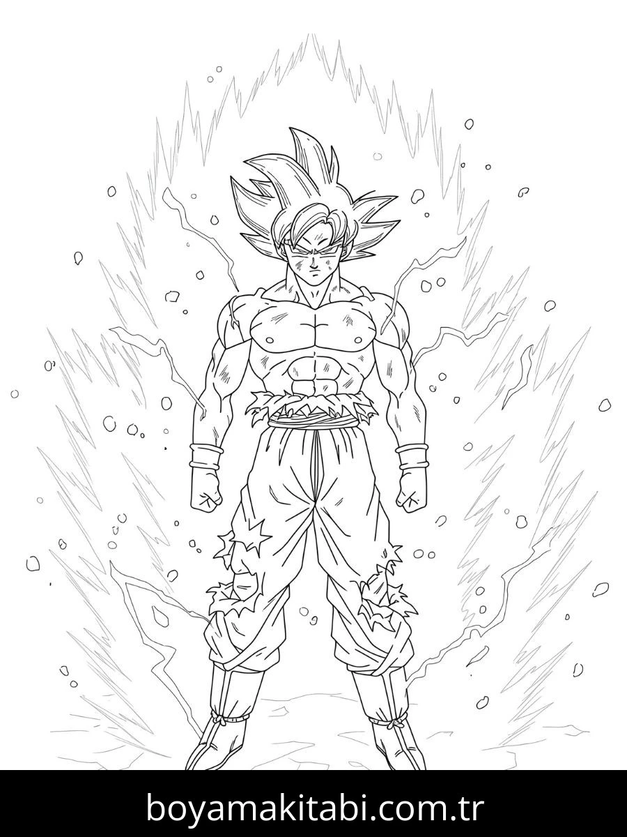Goku Ultra Istinto boyama sayfası #1 – eğlenceli öğrenme deneyimi, okul öncesi