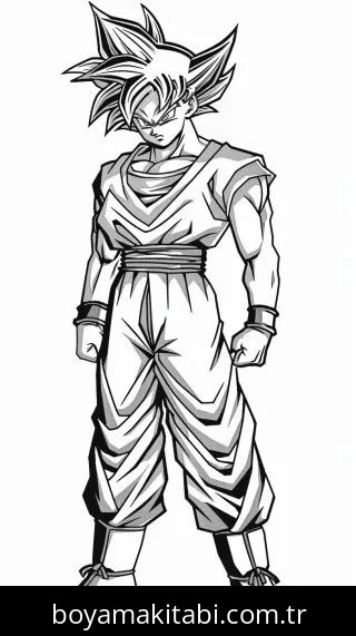 Goku Ultra Istinto boyama sayfası #7 – yaratıcılığı geliştirir, keyifli zaman