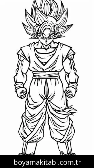 Goku Ultra Istinto boyama sayfası #8 – okul öncesi, evde etkinlik