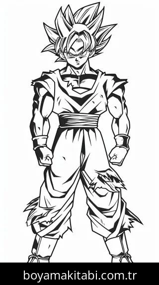 Goku Ultra Istinto boyama sayfası #9 – boyama etkinliği, çocuk aktivitesi