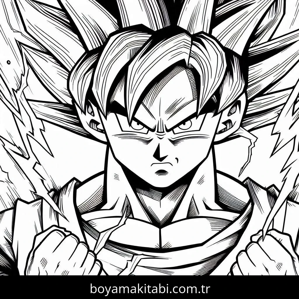Goku Ultra Istinto boyama sayfası #14 – keyifli zaman, renkli çizimler