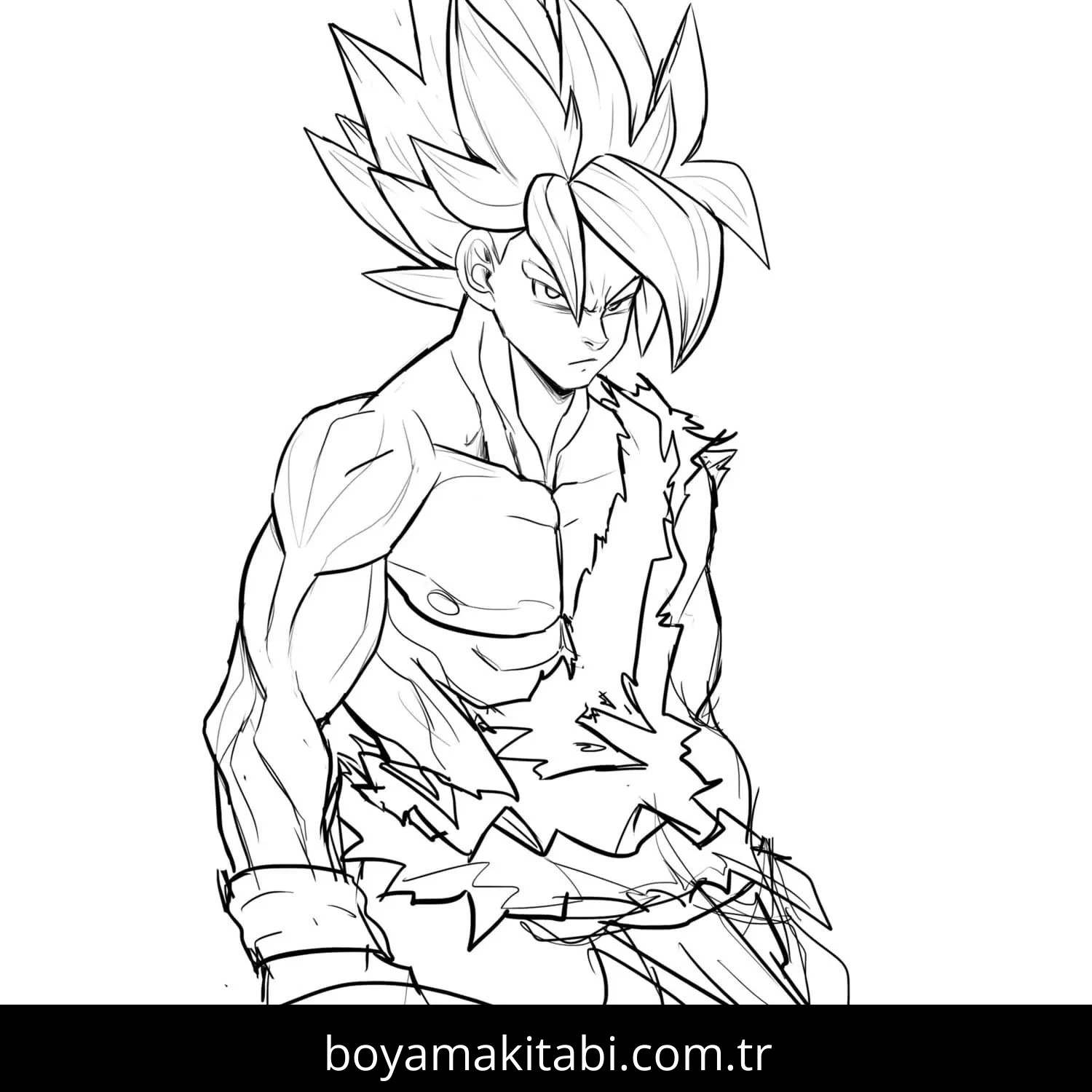 Goku Ultra Istinto boyama sayfası #15 – evde etkinlik, anaokulu etkinliği