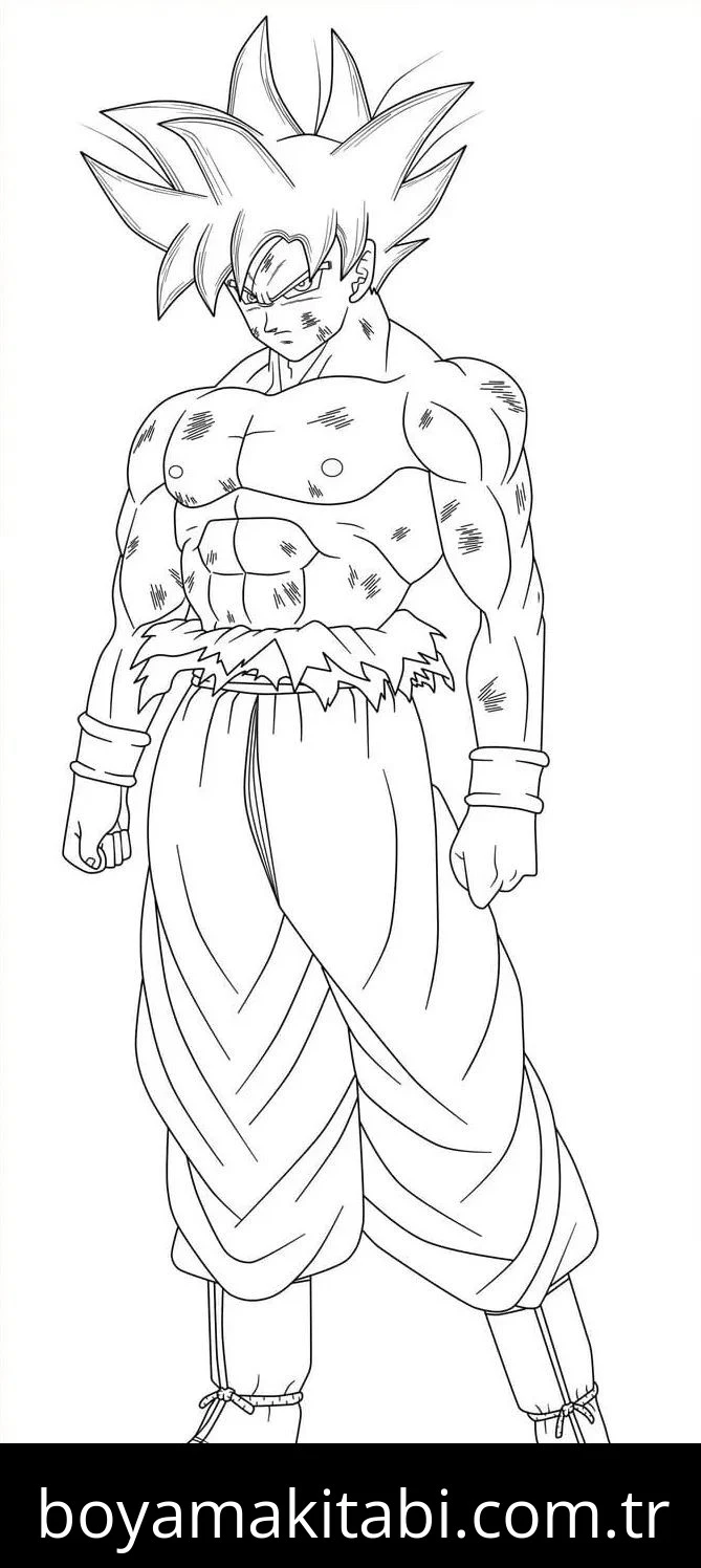 Goku Ultra Istinto boyama sayfası – yaratıcılık, eğlenceli etkinlik