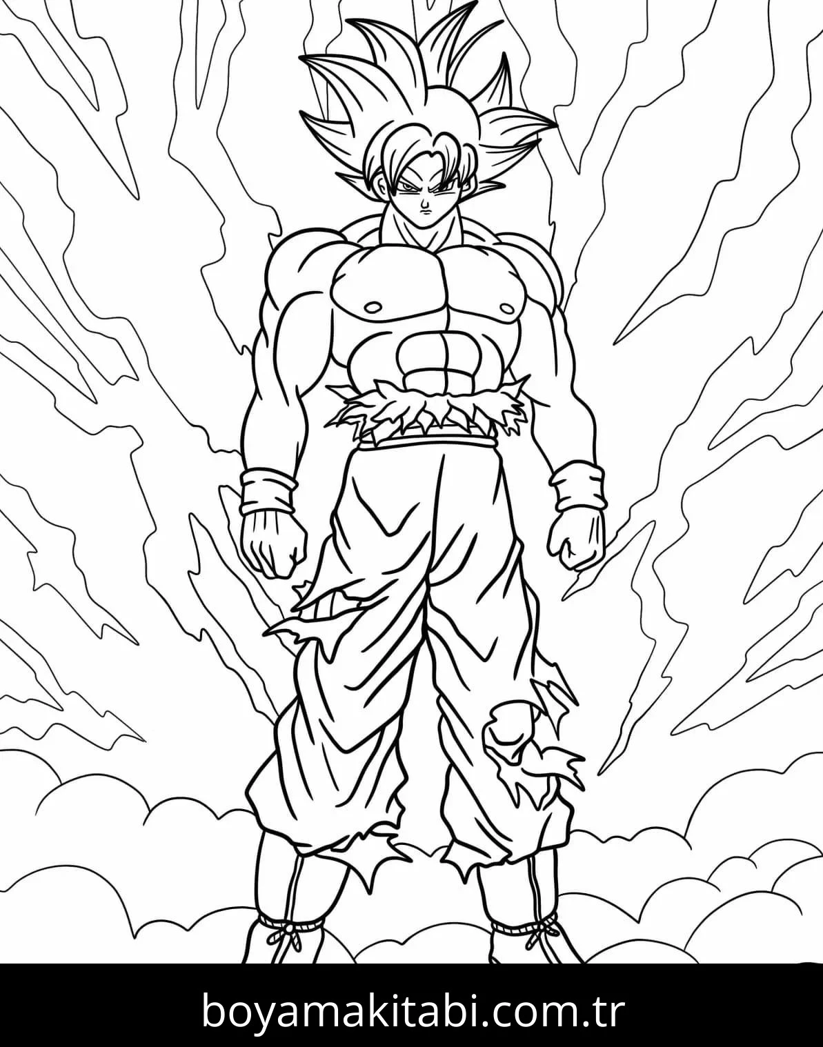 Goku Ultra Istinto boyama sayfası – ücretsiz yazdır, boyama etkinliği