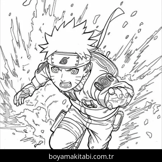 Naruto boyama sayfası #103 – doğum günü partisi aktivitesi, ekran süresine alternatif