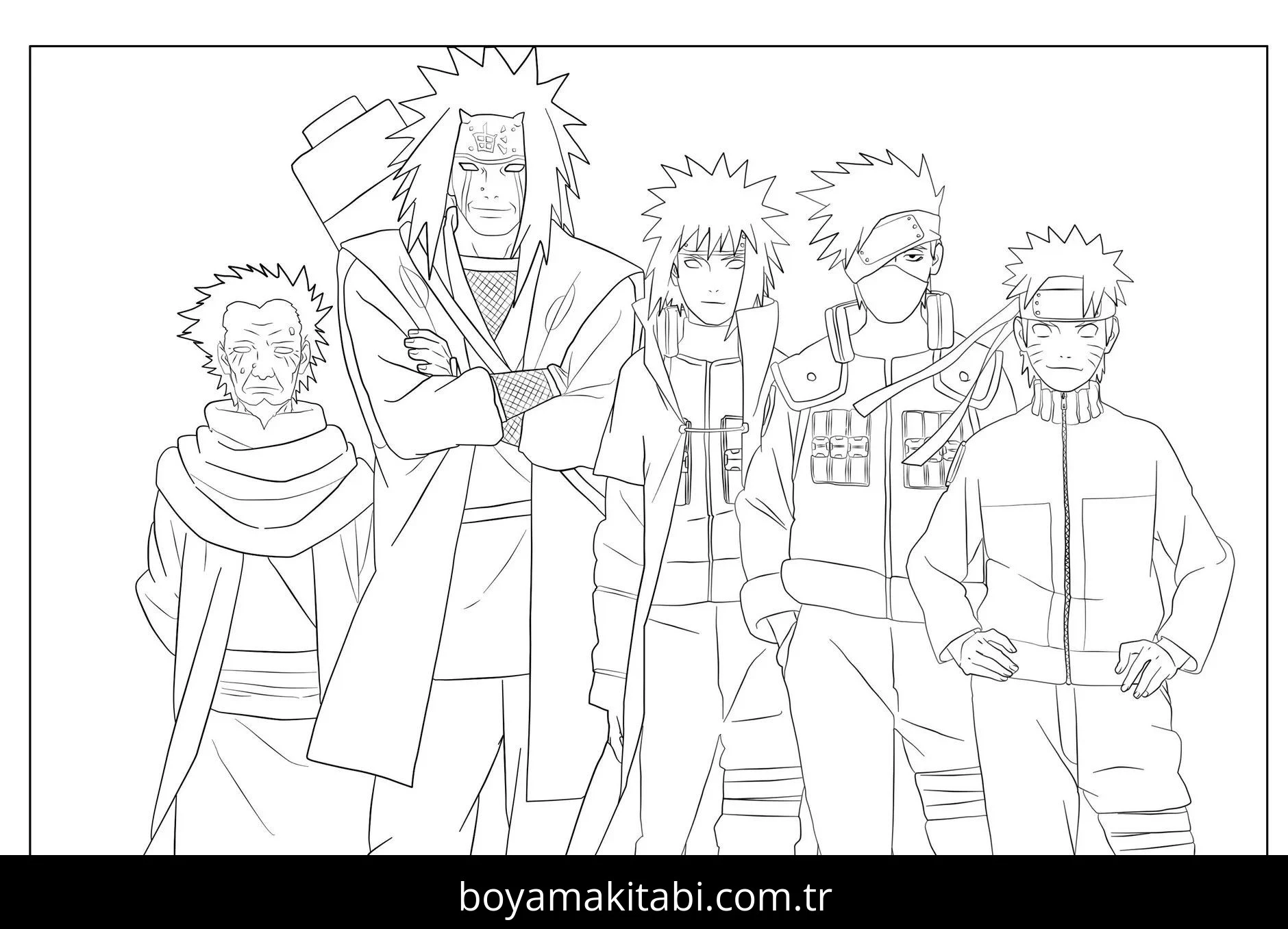 Naruto boyama sayfası #121 – çocuklar için, çizgi film temalı