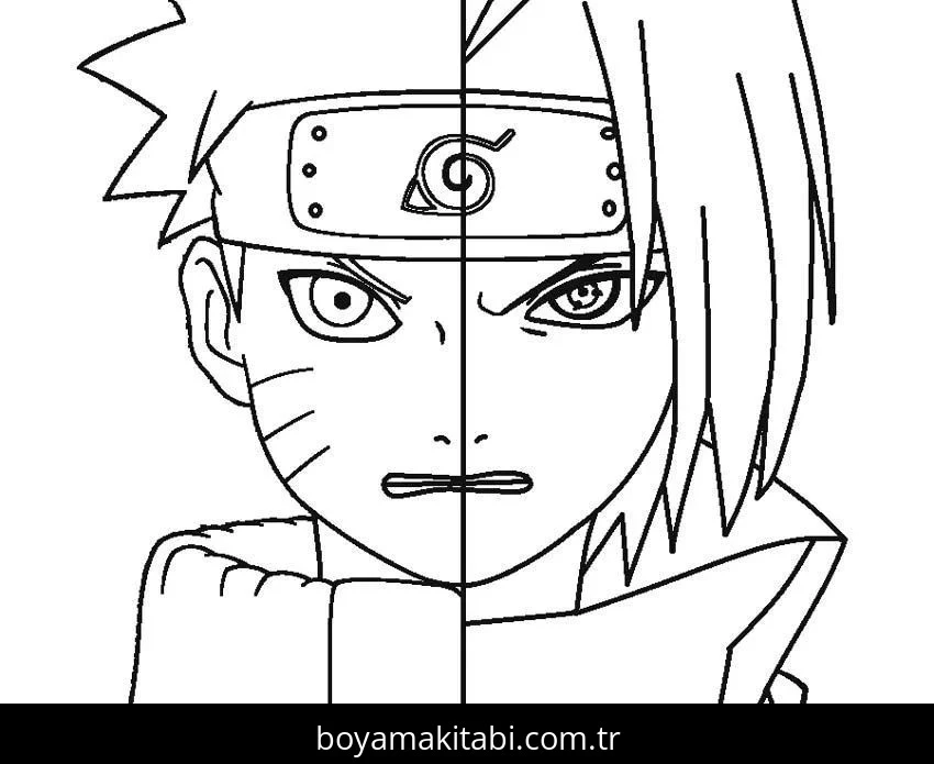 Naruto boyama sayfası #124 – yaratıcılığı geliştirir, keyifli zaman