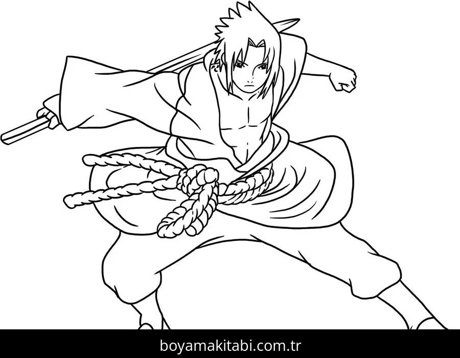 Naruto boyama sayfası #127 – sevimli karakter, sanatsal çalışma