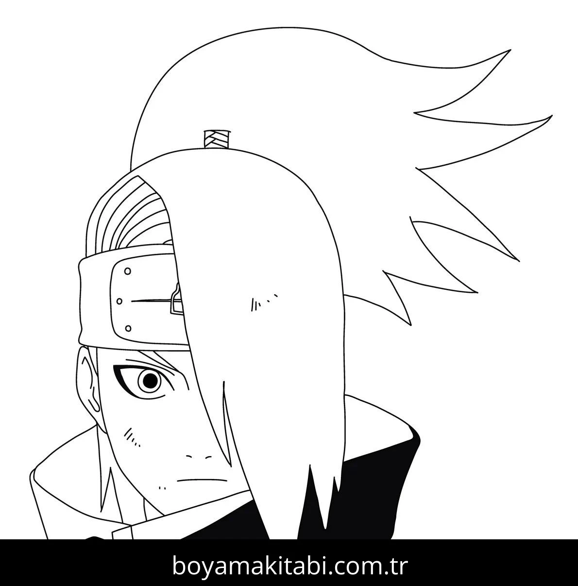Naruto boyama sayfası #133 – çocuk aktivitesi, ilkokul öğrencileri için